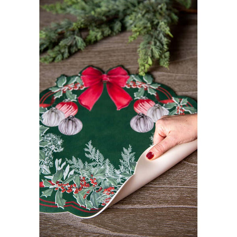 Blanc Mariclò Set of two vinyl Christmas placemats "Christmas Symphony" 42x40 cm