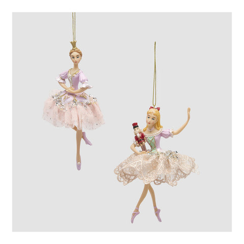 EDG Ballerina con abito tulle per albero H15 cm 2 varianti (1unità)