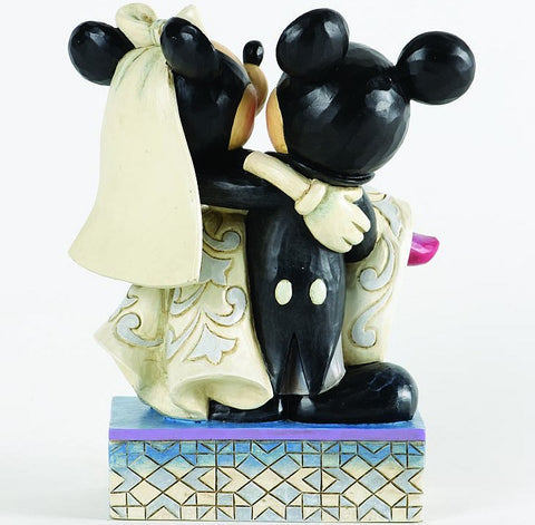 Enesco Britto Statuina Topolino Mickey e Minnie sposi 13x10xH16.8 cm