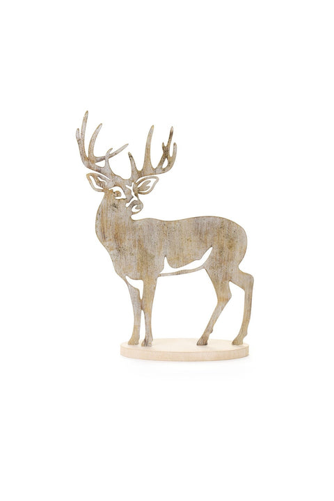 Nuages ​​en tissu Lot de 2 rennes de Noël en métal « Darling » H 29/38,5 cm