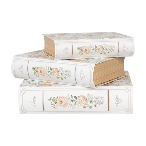 Clayre & Eef Set 3 Scatole Libri 29x24x7/25x20x6/22x16x5 cm