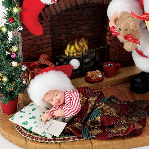 Department 56 Possible Dreams Scena Babbo Natale "Visions of Sugar Plums" 29.5x20.5xH25.5 cm