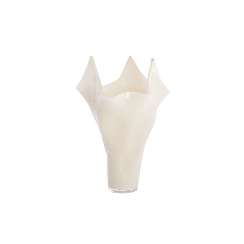 Light & Living Vaso portafiori in vetro crema "Aiora" D22xH40 cm