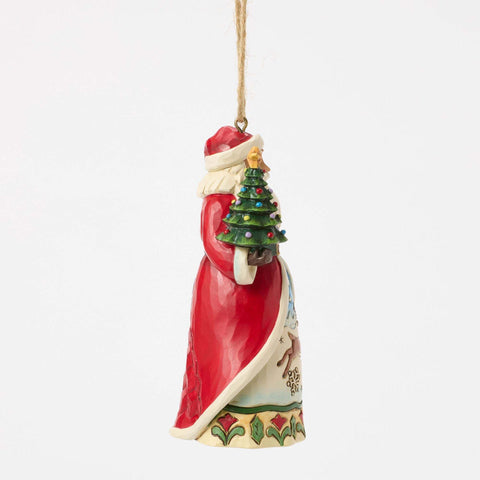 Enesco Decoro per albero Babbo Natale con alberello "Jim Shore" H9 cm