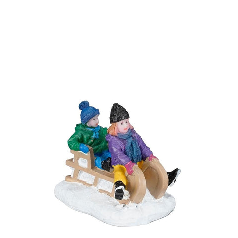 Luville Personaggio Bambini sulla slitta 3,5x5xh4,5 cm
