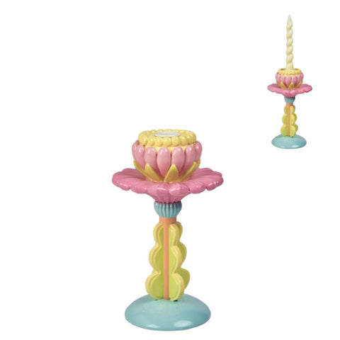 GOODWILL Portacandela di pasqua fiore in resina H20 cm - Angelica Home Stabia