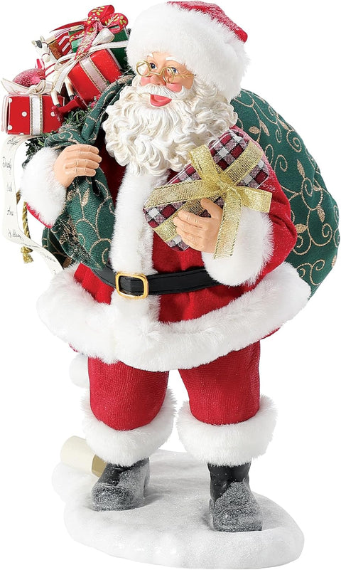 Department 56 Statuina Babbo Natale con sacco regali "Sharing The Load" 25x15xH25 cm