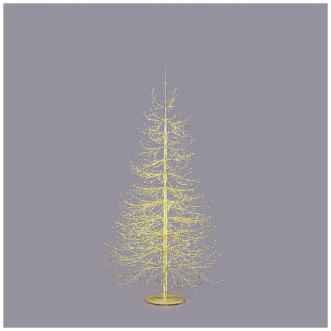 Sapin de Noël EDG Enzo De Gasperi Hêtre Riche 1940 micro LED Doré H180xP115 cm
