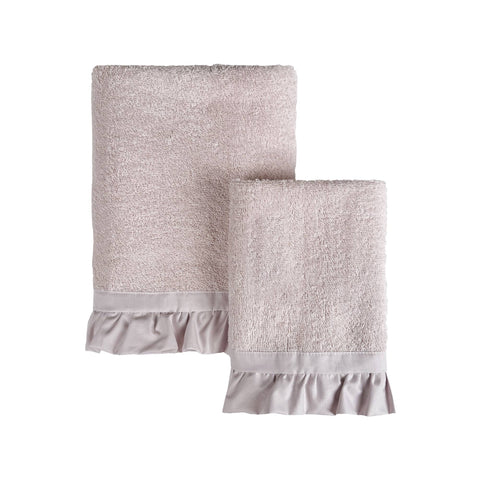 Blanc Mariclò Set 2 asciugamani da bagno in cotone con gala "Sogno" 40x60/60x110 cm 6 varianti(2 unità)