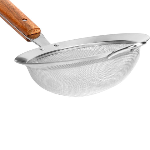 Estia Home Passoire en acier inoxydable et bois 15x3 cm