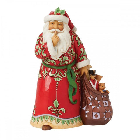 Enesco Babbo natale in resina con regali "Jim Shore" 10x15xH21 cm