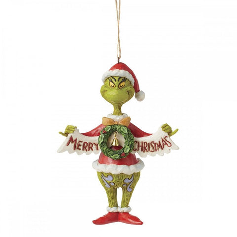 Enesco Grinch con ghirlanda "Jim Shore" 10x4xH13 cm