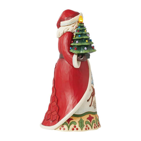 Enesco Babbo natale in resina con albero "Jim Shore" 13x13xh26 cm