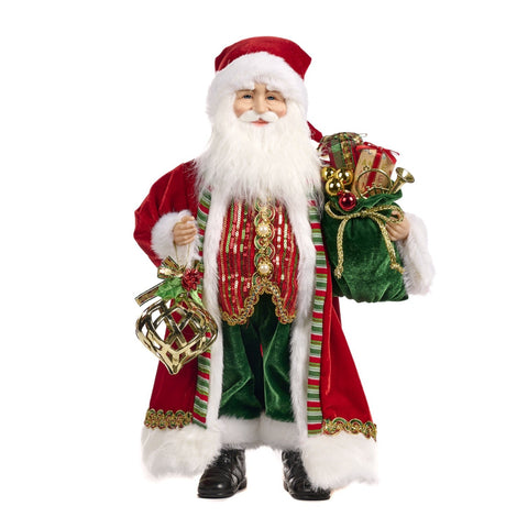 GOODWILL Père Noël en résine avec cadeaux et décoration H48 cm