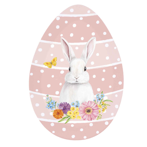 Easy Life Vassoio ovale di pasqua in porcellana "Egg Hunt" 30x21 cm 6 varianti(1 unità)