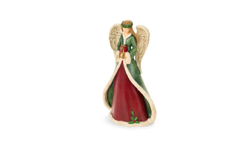 Nuvole di Stoffa Statuina Angelo di natale in resina 10x15xH25.5 Cm 2 varianti (1 unità)