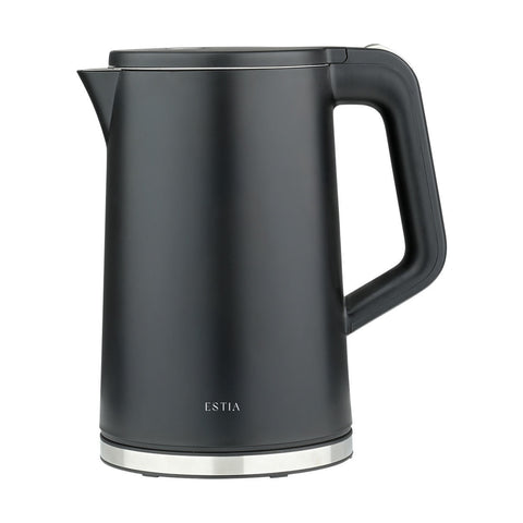 Estia Home Bollitore elettrico in acciaio inox nero "HEATLINE" 1800w 1.7lt