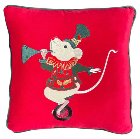 Coussin de Noël Clodette Mickey Mouse « Cirque de Noel » 47x47 cm 3 variantes (1 unité)
