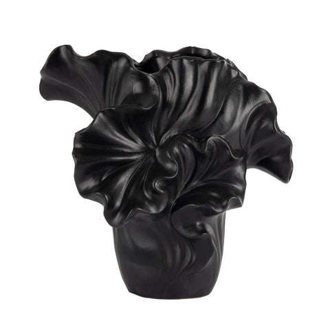 Eurolamp Vaso portafiori in ceramica nero 24x21xH21,3 cm