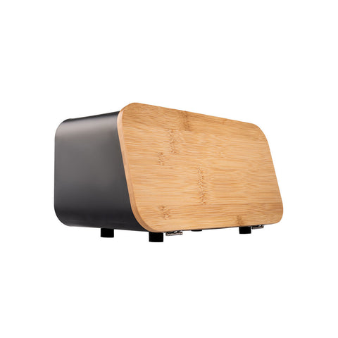 Estia Home Portapane in metallo e bamboo 34,5x19xH17 cm
