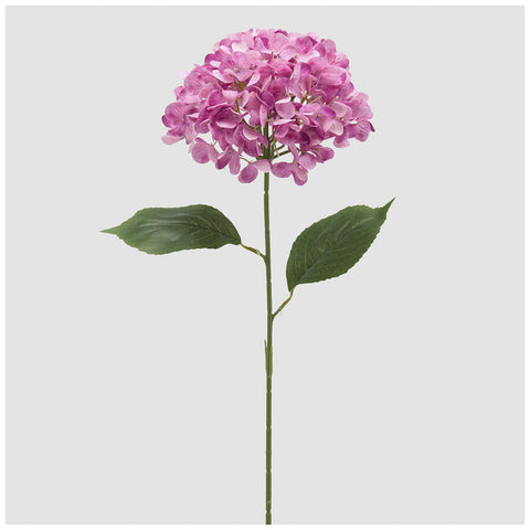 Edg Enzo De Gasperi Ramo ortensia rosa scuro artificiale con foglie H70 cm - Angelica Home Stabia