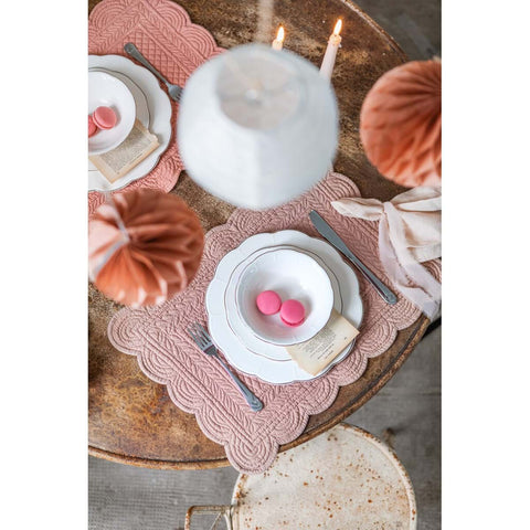 Blanc Mariclò Lot de 2 sets de table en coton « Carmen », 35x50cm