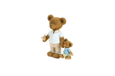 Nuvole di Stoffa Statuina Orsetti in resina "Sweet Bear" H30 cm 2 varianti (1 unità)