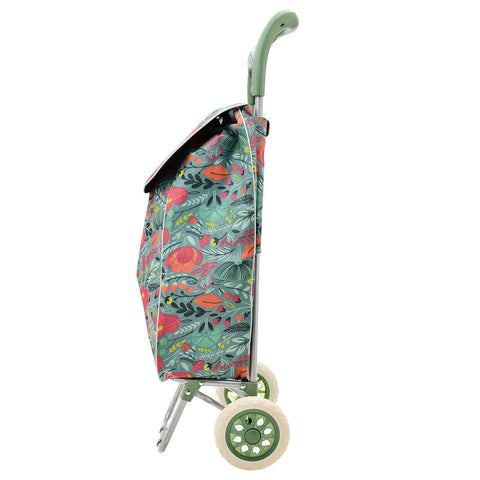 Estia Home Carrello della spesa in tessuto floreale "Lux" 36lt 35.5x22x95.7 cm