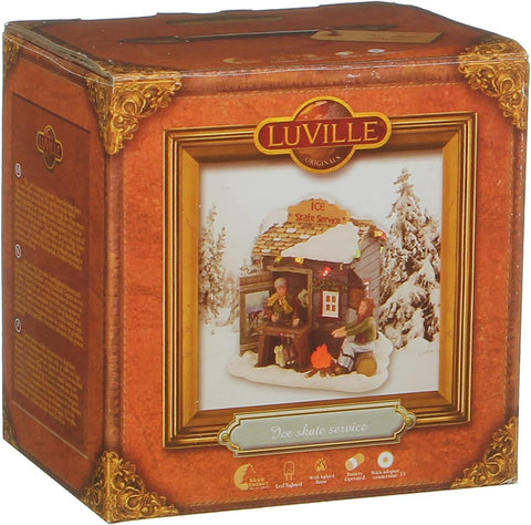 Luville Edificio piccolo "Ice skate service" luci led 11,5x9xh11 cm