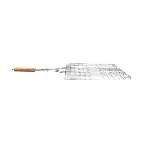 Estia Home Griglia barbeque in metallo, manico in legno 58x40cm