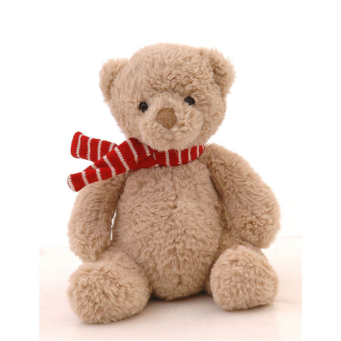 Ours en peluche de Noël Vetur couleur crème avec écharpe, 30 cm
