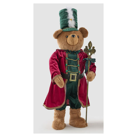 EDG Figurine de Noël Ours soldat en tissu H100 cm 2 variantes (1 unité)