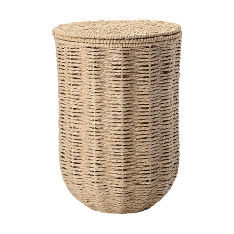 Estia Home Cestino Porta Biancheria con coperchio "Botanica" 12lt D22xH31cm