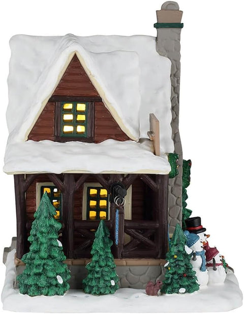 LEMAX Edificio con luci led "Cozy Forest Cabin" H16x22x12.8 cm