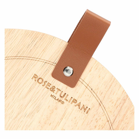 Rose e Tulipani "Aumm" Wooden Pizza Board with Accessories 40x25x1.5 cm