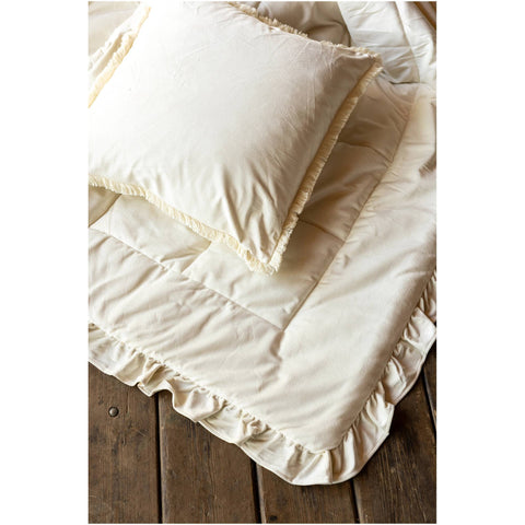 L'Atelier 17 Coussin en velours à volant « Arya » 45x45 cm 4 variantes (1 unité)