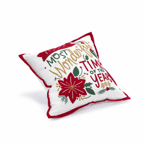 Bruco Cuscino arredo di natale "Wonderful" con lurex 50x50 cm
