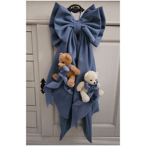 Madame Fioccò Fiocco Nascita azzurro con orsetti "Nuvola di coccole" L31xH80 cm