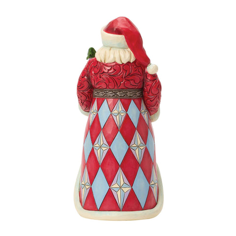 Enesco Statuina Babbo Natale con regalo, Jim Shore 14x10xH23 cm