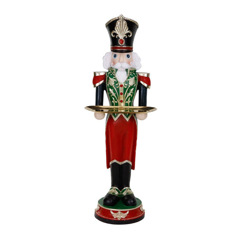 NUTCRACKER W/MET.TRAY TT RD/GRN/GLD 91CM