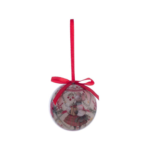 Blanc Mariclò Box Set of 6 "Christmas Fairy" Tree Baubles D6 cm