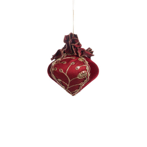 GOODWILL Pallina di Natale con decori, addobbo per albero, Sfera in tessuto 10 cm 3 varianti(1 unità)