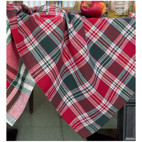 Nappe de Noël tartan écossais L'Atelier 17 "Country" 150x180 cm 2 variantes (1pc)