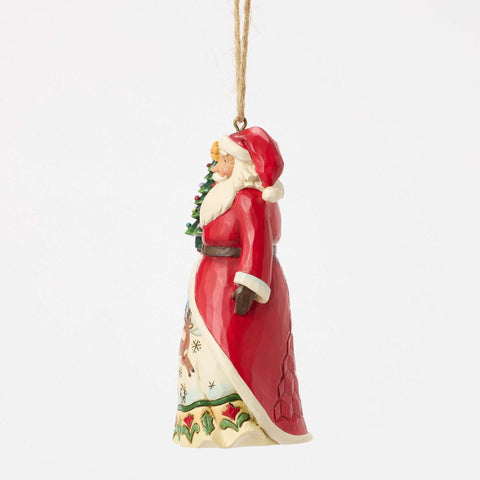 Enesco Decoro per albero Babbo Natale con alberello "Jim Shore" H9 cm
