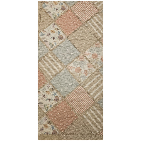 L'Atelier 17 Microfibre bedside rug with "Ariel" patch and gala Shabby Chic 70x120 cm