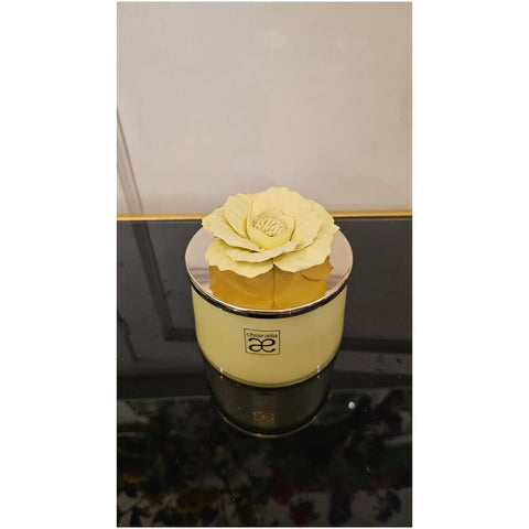 Chiaraela Candela grande Fiore "Giardino" D10.5xH9 cm 2 varianti(1 unità)