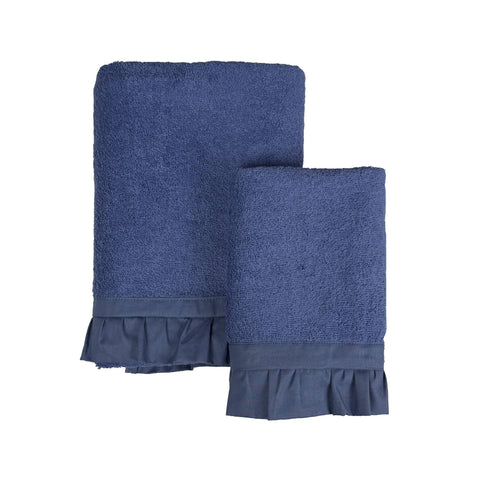 Blanc Mariclò Set 2 asciugamani da bagno in cotone con gala "Sogno" 40x60/60x110 cm 6 varianti(2 unità)