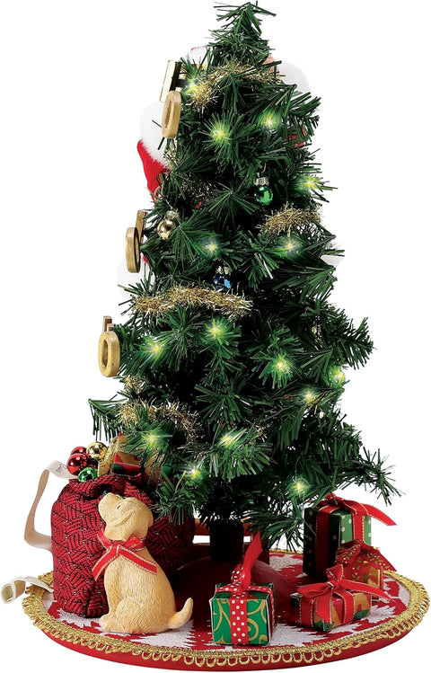 Department 56 Statuina Babbo Natale con albero "Ho Ho Ho" 27x27xH32.5 cm