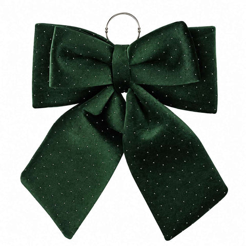 EDG Enzo De Gasperi Decoro Fiocco natalizio velluto con brillantini  30xH40 cm 2 varianti (1 unità)