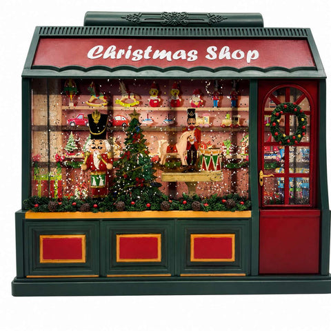 L'arte di Nacchi Bottega di Natale luci led "Christmas Shop" 54x40xH26 cm